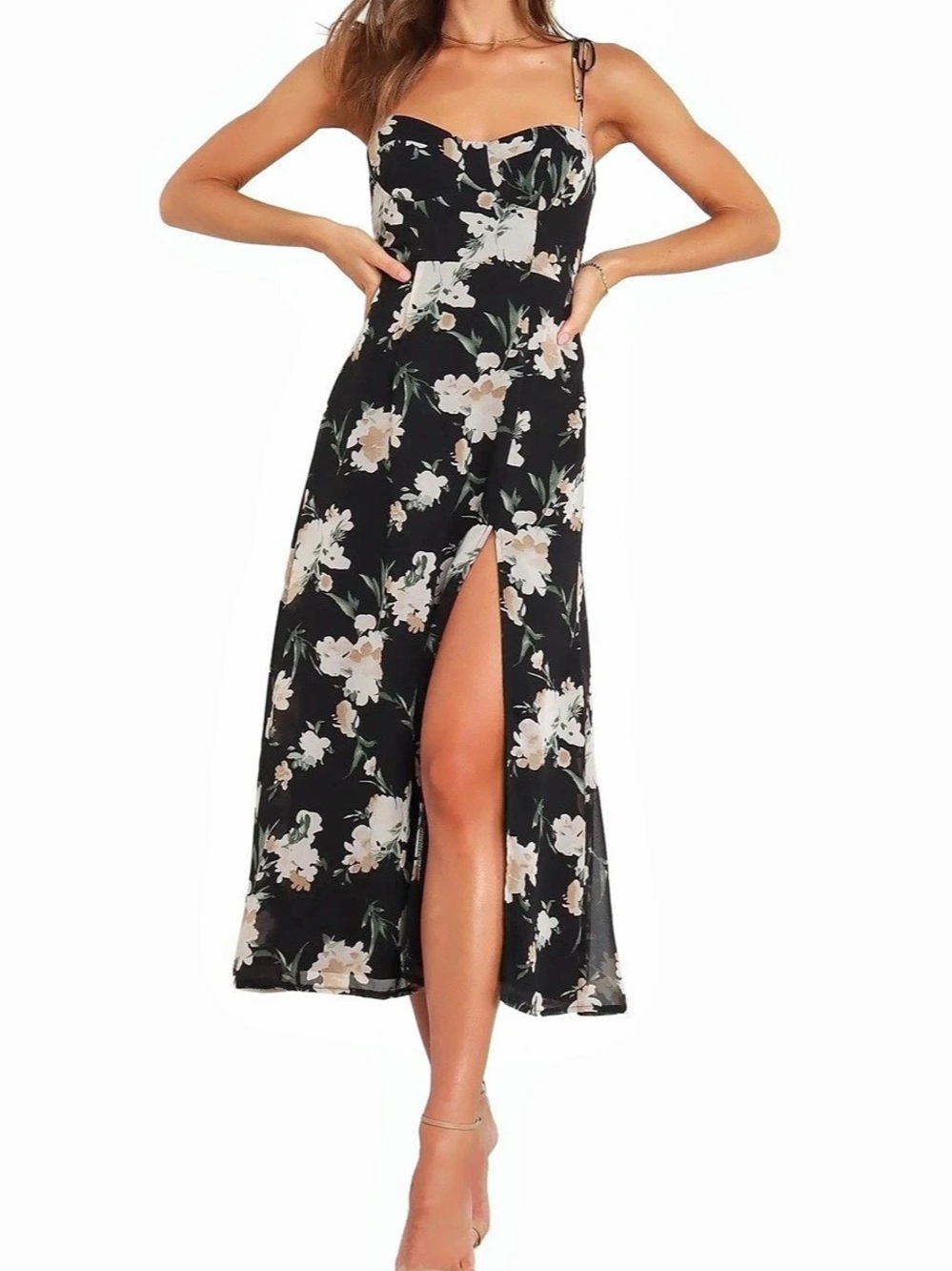 Petal and Pup Meg Floral Print Bustier Dress